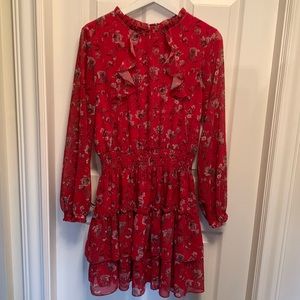 EVER NEW Melbourne pretty orange dress with long sleeves, size 6